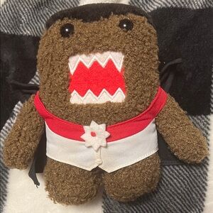 DOMO Fuzzy Monster Plush Toy with Red and White Details Vampire Halloween